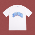 Trapstar Blue Gradient Arch Logo Tee - White