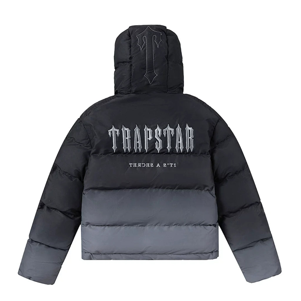 Trapstar Ombre Fade Puffer Jacket - Black/Grey
