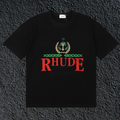 Rhude East Hampton Yacht Club Palm Crest Vintage Black Oversized T‑Shirt