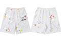 Gallery Dept. Paint Splatter French Terry Shorts - White