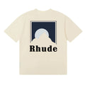 Rhude Mountain Moon Back Print Oversized Tee Cream