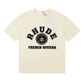 Rhude French Riviera Anchor Vintage Logo Cream Oversized T‑Shirt
