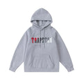 Trapstar Style Autumn/Winter Red-Black-White Gradient Hoodie - Heather Grey