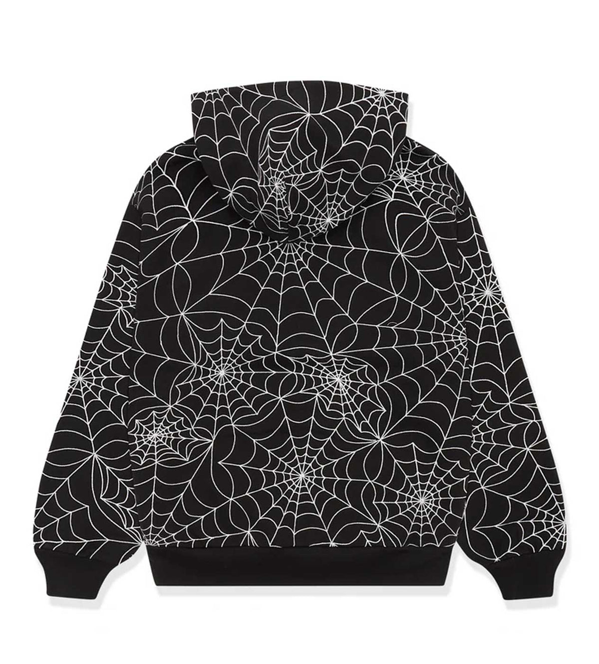 Sp5der Embroidered AOP Hoodie Black